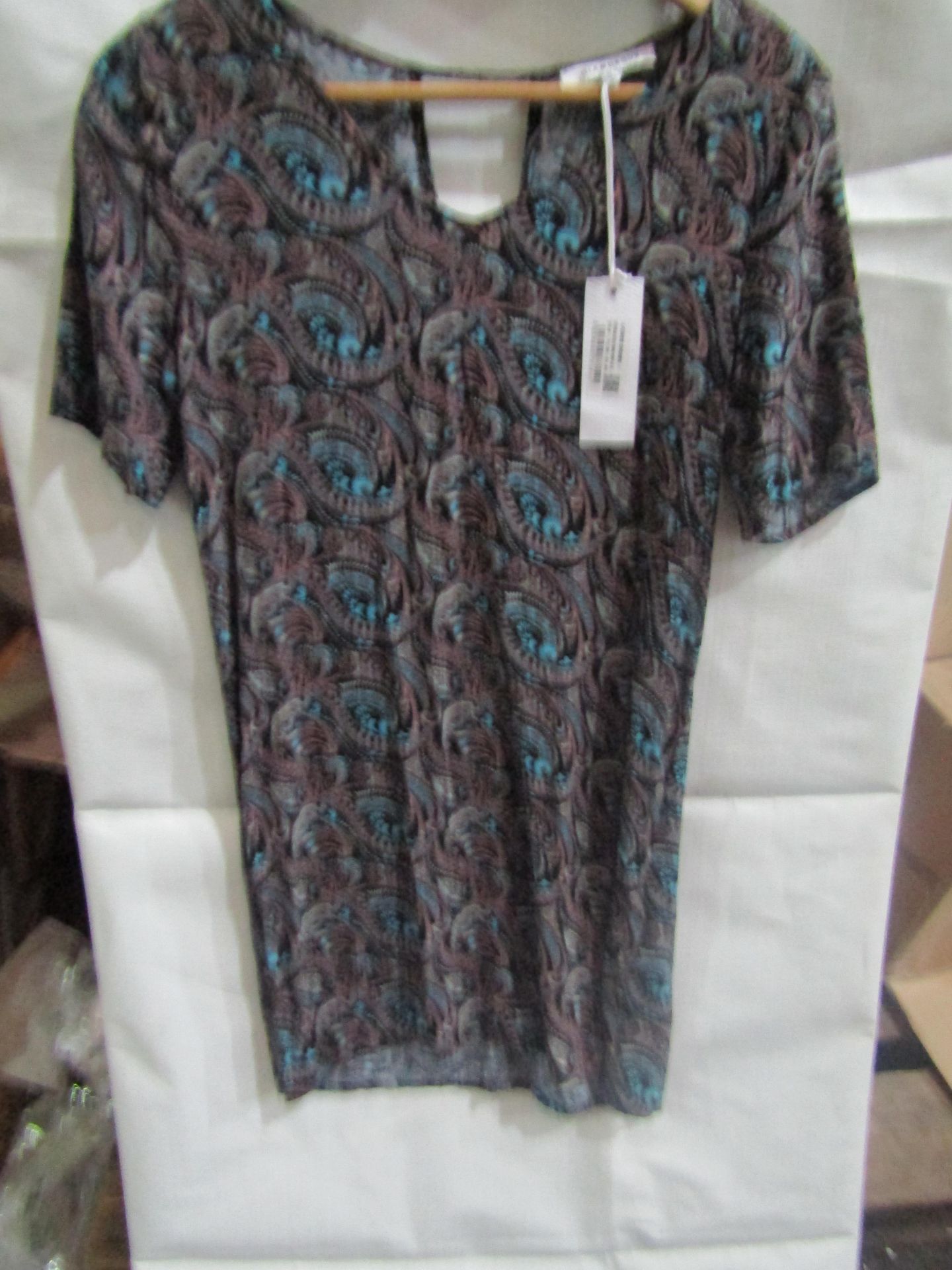 Glamorous Blue/Black Swirl Print, Size: 8 - Good Condition.