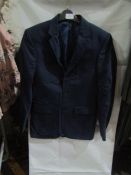 M&S Mens Navy Tailored Fit Performance Suit Jacket, Size: Chest 36" M- Good Condition.