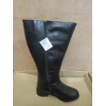 Ladies Knee High Heel Boots, Size Uk 4, Black, Unworn & Boxed. See Image.