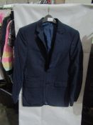 M&S Mens Navy Tailored Fit Performance Suit Jacket, Size: Chest 36" M- Good Condition.