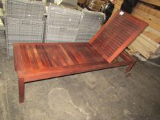 Pacific Kwila By Suncoast Sitra Indonisian Solid Teak Urban Sun Lounger New & Boxed However Box