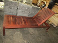 Pacific Kwila By Suncoast Sitra Indonisian Solid Teak Urban Sun Lounger New & Boxed However Box