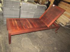 Pacific Kwila By Suncoast Sitra Indonisian Solid Teak Urban Sun Lounger New & Boxed However Box