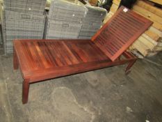 Pacific Kwila By Suncoast Sitra Indonisian Solid Teak Urban Sun Lounger New & Boxed However Box