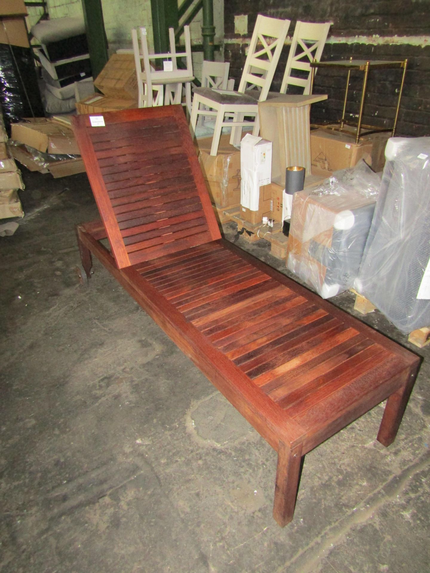 Pacific Kwila By Suncoast Sitra Indonisian Solid Teak Urban Sun Lounger New & Boxed However Box