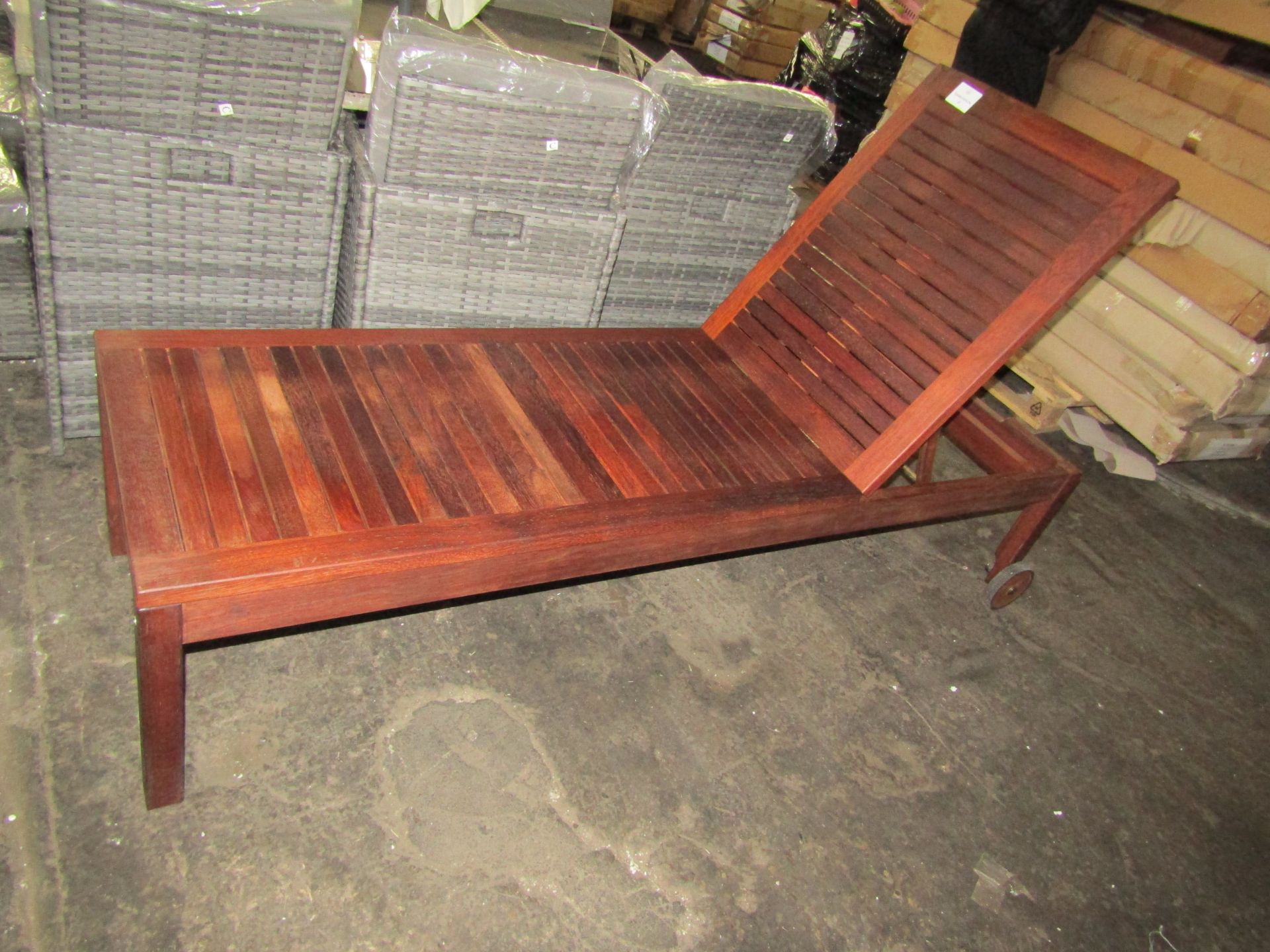 Pacific Kwila By Suncoast Sitra Indonisian Solid Teak Urban Sun Lounger New & Boxed However Box