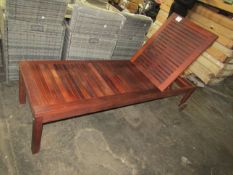 Pacific Kwila By Suncoast Sitra Indonisian Solid Teak Urban Sun Lounger New & Boxed However Box