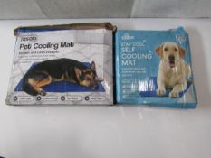 2 Various Pet Cooling Mats - Packaging Damaged.