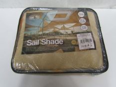 Asab - Sand Triangular Sail Shade 3.6M x 3.6M x 3.6M - New & Packaged.