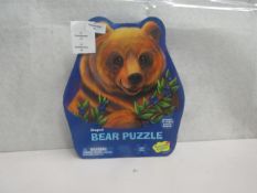 6x Peaceable Kingdom - 257pc Bear Shaped Puzzle - New.