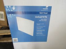 Croydex - Gloss White Unfold N' Fit Bath End Panel / H50 x W66 x D2 CM - New & Boxed.