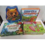 4-Item Mixed Item Puzzle Lot : 1x Peaceable Kingdom - 257pc Bear Shaped Puzzle - New. 1x Peaceable