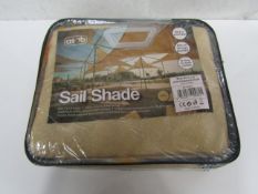 Asab - Sand Triangular Sail Shade 3.6M x 3.6M x 3.6M - New & Packaged.