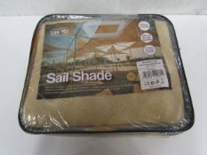 Asab - Sand Triangular Sail Shade 3.6M x 3.6M x 3.6M - New & Packaged.