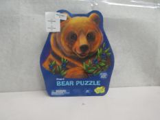 2x Peaceable Kingdom - 257pc Bear Shaped Puzzle - New.