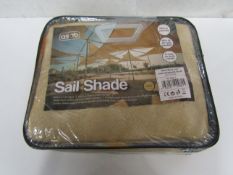 Asab - Sand Triangular Sail Shade 3.6M x 3.6M x 3.6M - New & Packaged.