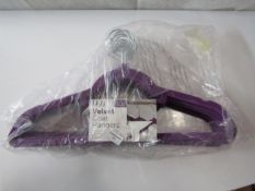 Asab - Set of 10 Purple Velvet Hangers - Unused.