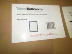 Tailored Bathrooms - Niamh Sapphine PVC Mirror Frame / 500x700mm - Good Condition & Boxed.