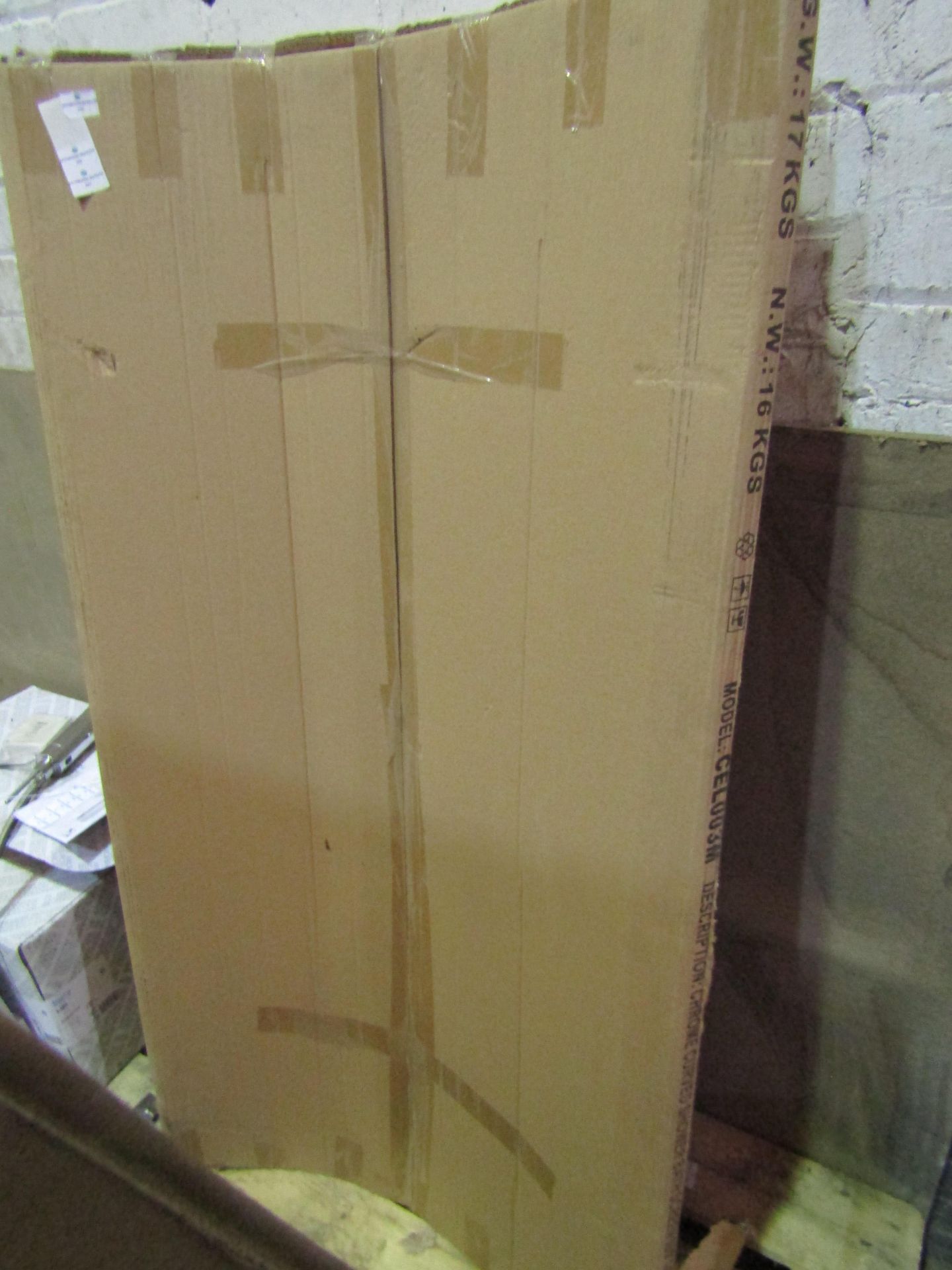 Chrome Curved Shower Screen 800x1400mm - Boxed.