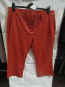 Ladies Orange Leather Bottoms, Size: 18p - Good Condition.