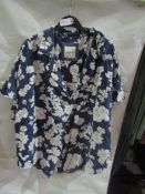 Jacks Girlfriend New York Ladies Blouse Floral Blue, Size: L - Good Condition.