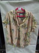 Jacks Girlfriend New York Ladies Blouse Floral Pink, Size: L - Good Condition.