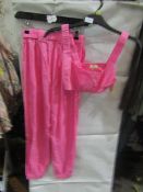 Love & Other Things Rosemary Co-Ord Pink Ladies Bottom & Top, Size: S - Good Condition. Please See