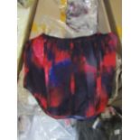 Box Of Approx 60x Mixed Pretty Little Thing Purple Blurred Print Chiffon Structured Bandeau Corsets,
