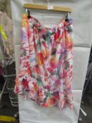 Dorothy Perkins Multi Floral Wrap Midi Skirt, Size: 18 - Good Condition With Tag.