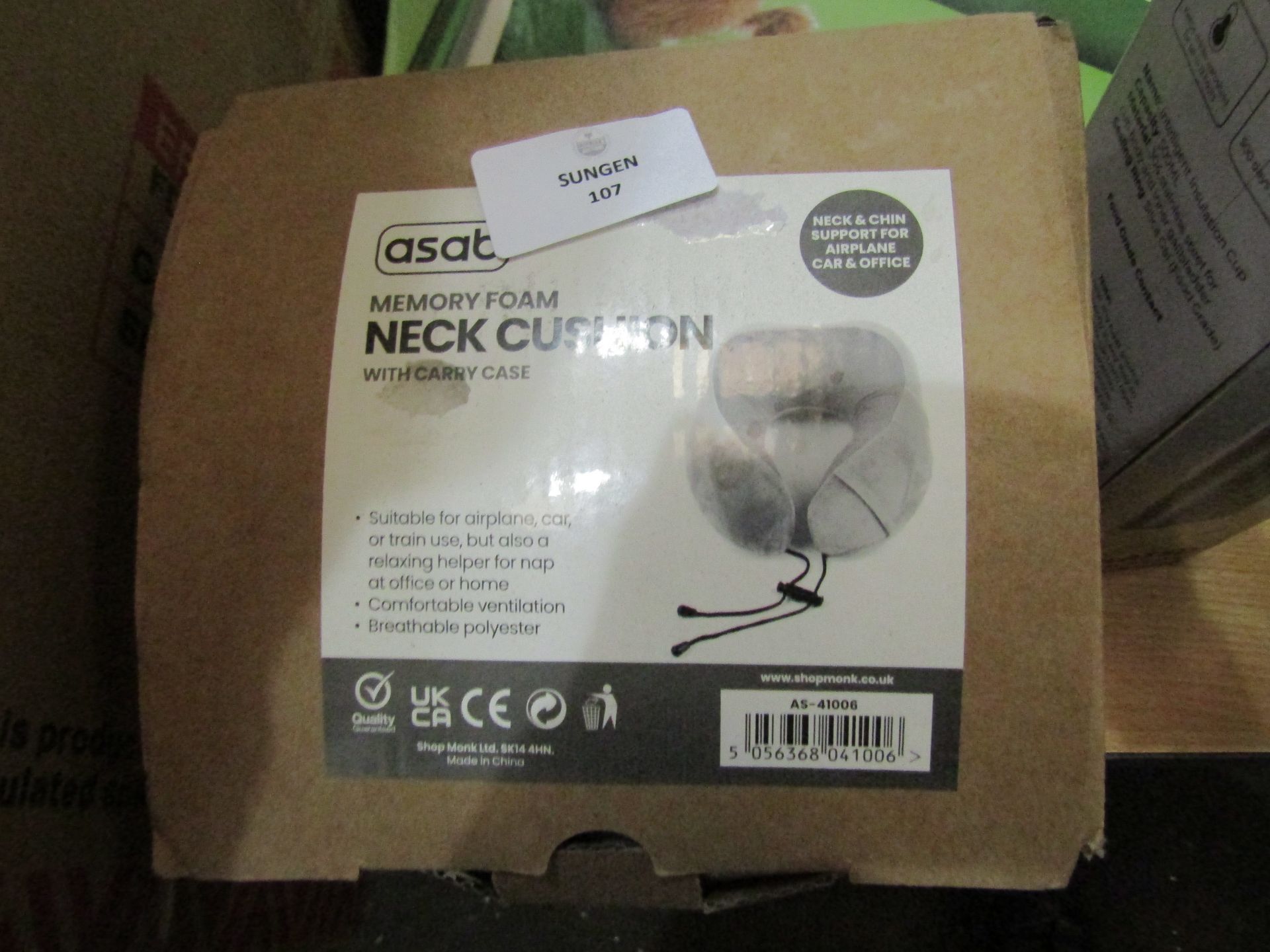 Asab Memory Foam Neck Cushion, Unchecked & Boxed.