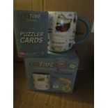 2x Tea Time Challenge Mug & Puzzle, Unchecked & Boxed.