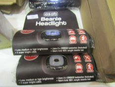 2x Asab Beanies With LED Headlights, Size: One Size - Good Condition & Packaged.