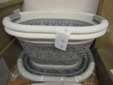 Asap Collapsible Floral Design Laundry Basket, Small - Unused & Unpackaged.