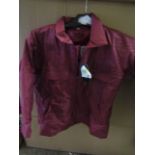 Teflon Fabric Protector Rain Coat With Inner Fleece, Size 14, Red, Unworn & Packaged.