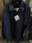 Teflon Fabric Protector Rain Coat With Inner Fleece, Size 14, Navy, Unworn & Packaged.