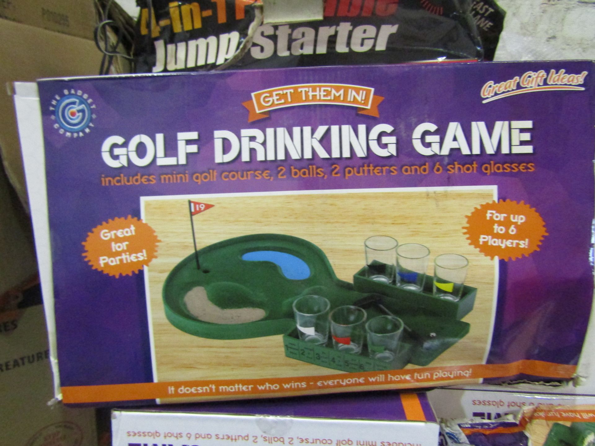 2x The Gadget Company " Get Them In " Golf Drinking Game For Up To 6 Players - Unchecked & Boxed.