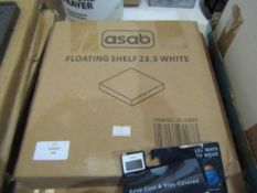 2x Asab Shelves Being - 1x Floating Shelf 23.5 White - 1x Floating Shelf Rustic Oak - Both Unchecked