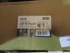 Asab 2-Piece Double Walled Latte Mugs - Unchecked & Boxed.