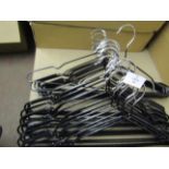 Approx 37x Asab Black Metal Coat Hangers - Good Condition & Unboxed.