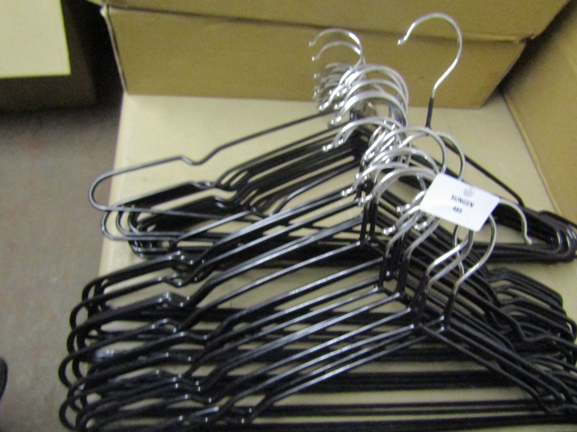 Approx 37x Asab Black Metal Coat Hangers - Good Condition & Unboxed.
