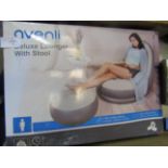 Avenli Deluxe Lounger With Stool - Unchecked & Boxed.