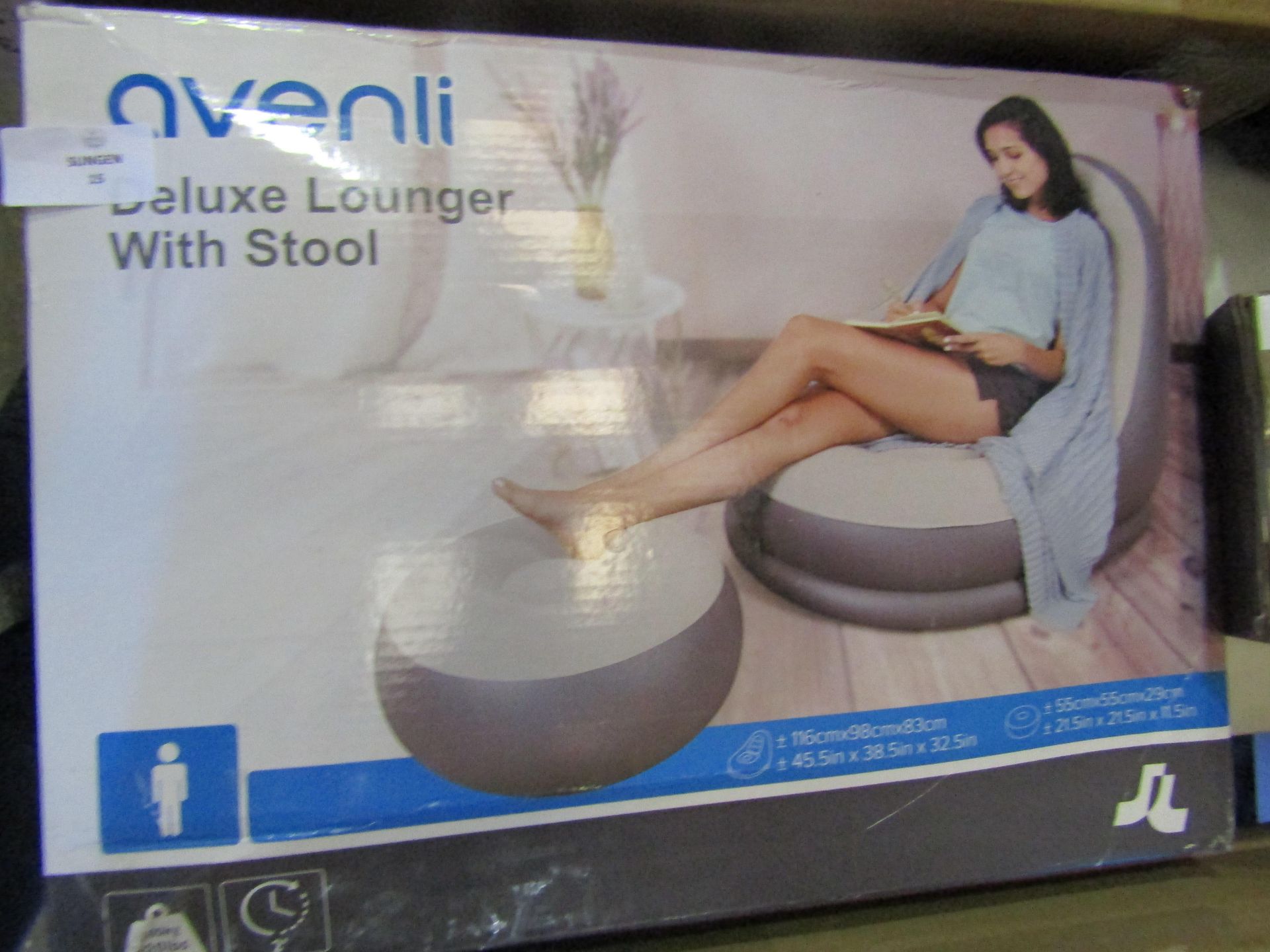 Avenli Deluxe Lounger With Stool - Unchecked & Boxed.