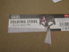 Asab Folding Stool, 150kg Capacity - Unchecked & Boxed.