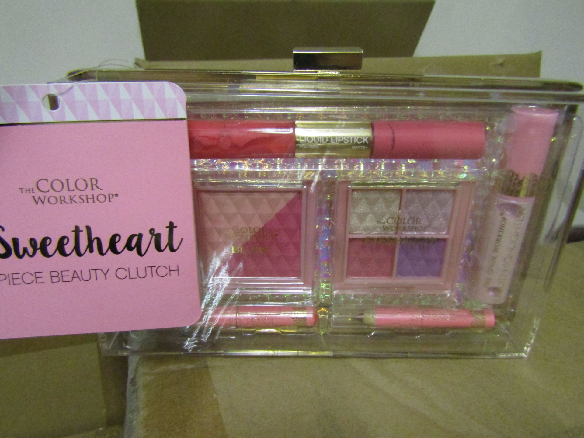 The Colour Workshop - Sweetheart 14-Piece Beauty Set With Clutch Bag - New & Packaged.