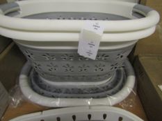 Asap Collapsible Floral Design Laundry Basket, Small - Unused & Packaged.