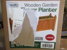 Asab Large Wooden Garden Flower Planter - Unchecked & Boxed.