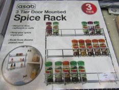 Asab 3-Tier Door Mounted Spice Rack - Unchecked & Boxed.