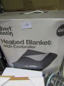 Albert Austin Heated Blanket With Controller, Grey - Unchecked & Boxed.