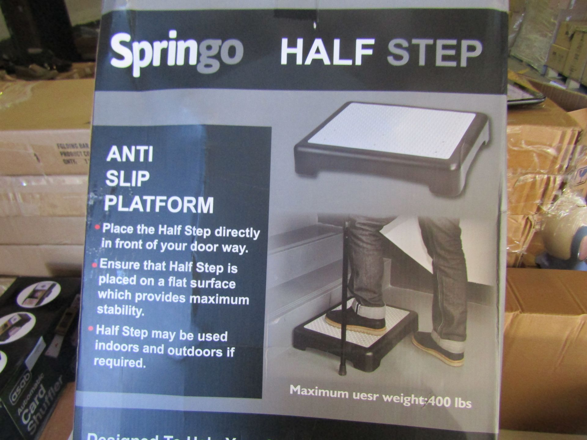 2x Springo Anti-Slip Platform Half Step - Both Unchecked & Boxed.