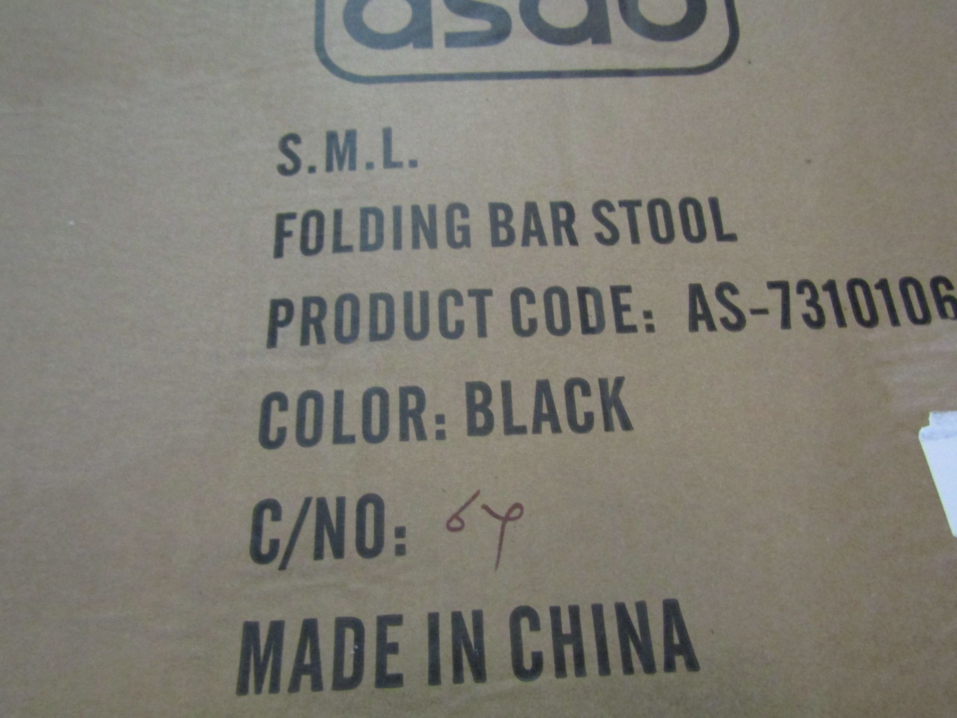 2x Asab Folding Bar Stools In Silver - Unchecked & Boxed.